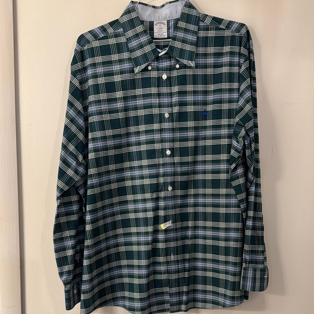 Green Plaid Men's Shirt